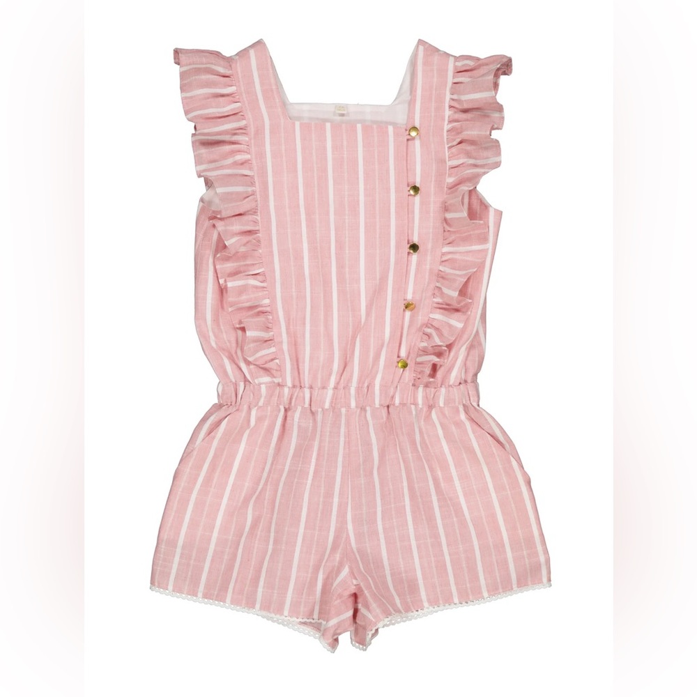 Pink Floral Romper